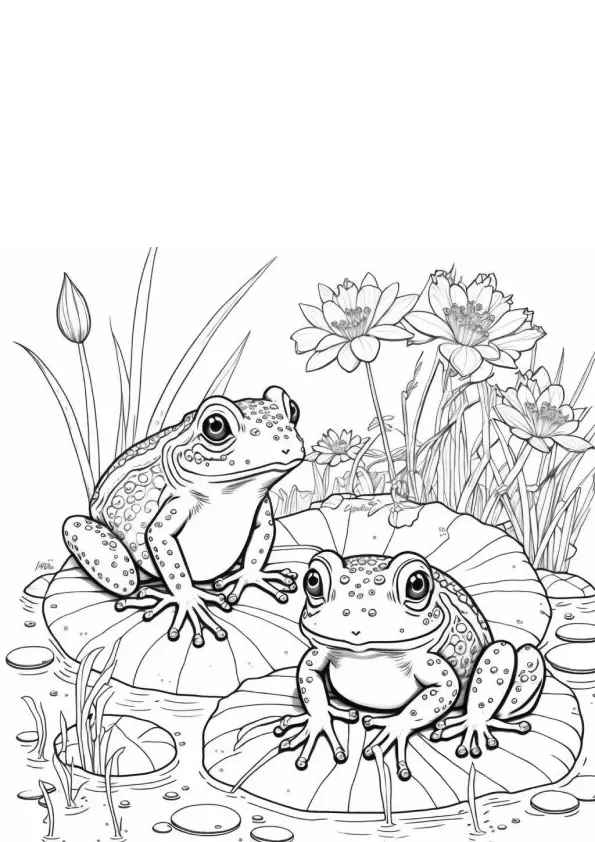 Frog Coloring Pages – 009