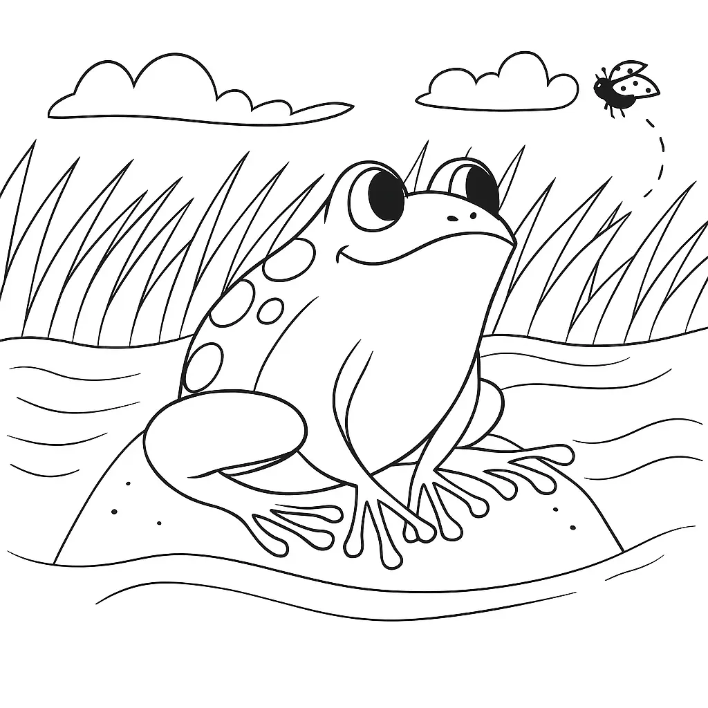 Frog Coloring Pages – 018