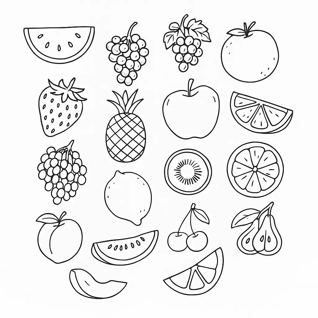Fruits Coloring Pages – 017