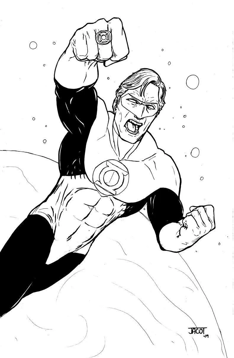 Green Lantern Coloring Pages – 003