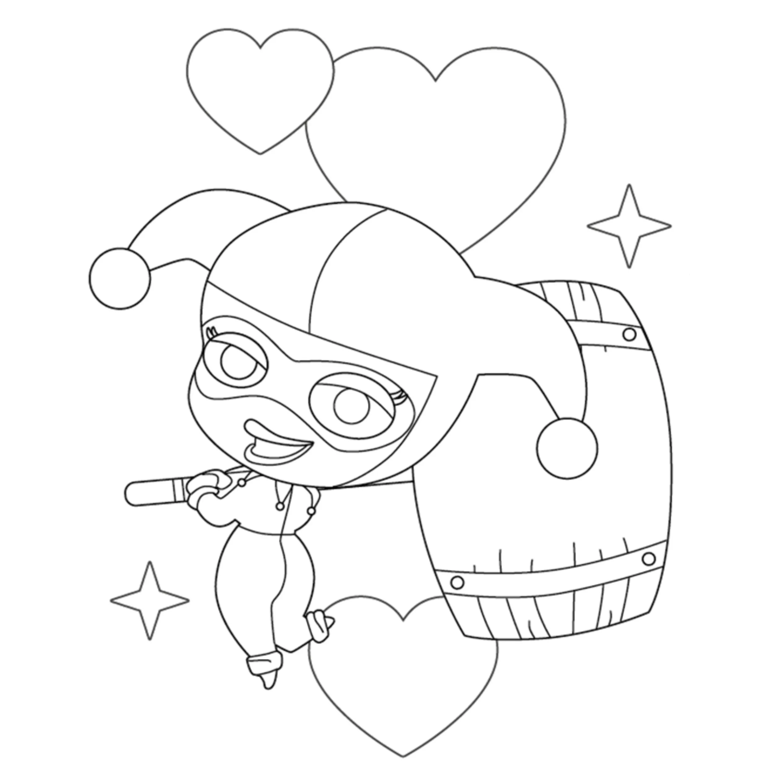 Harley Quinn Coloring Pages – 005