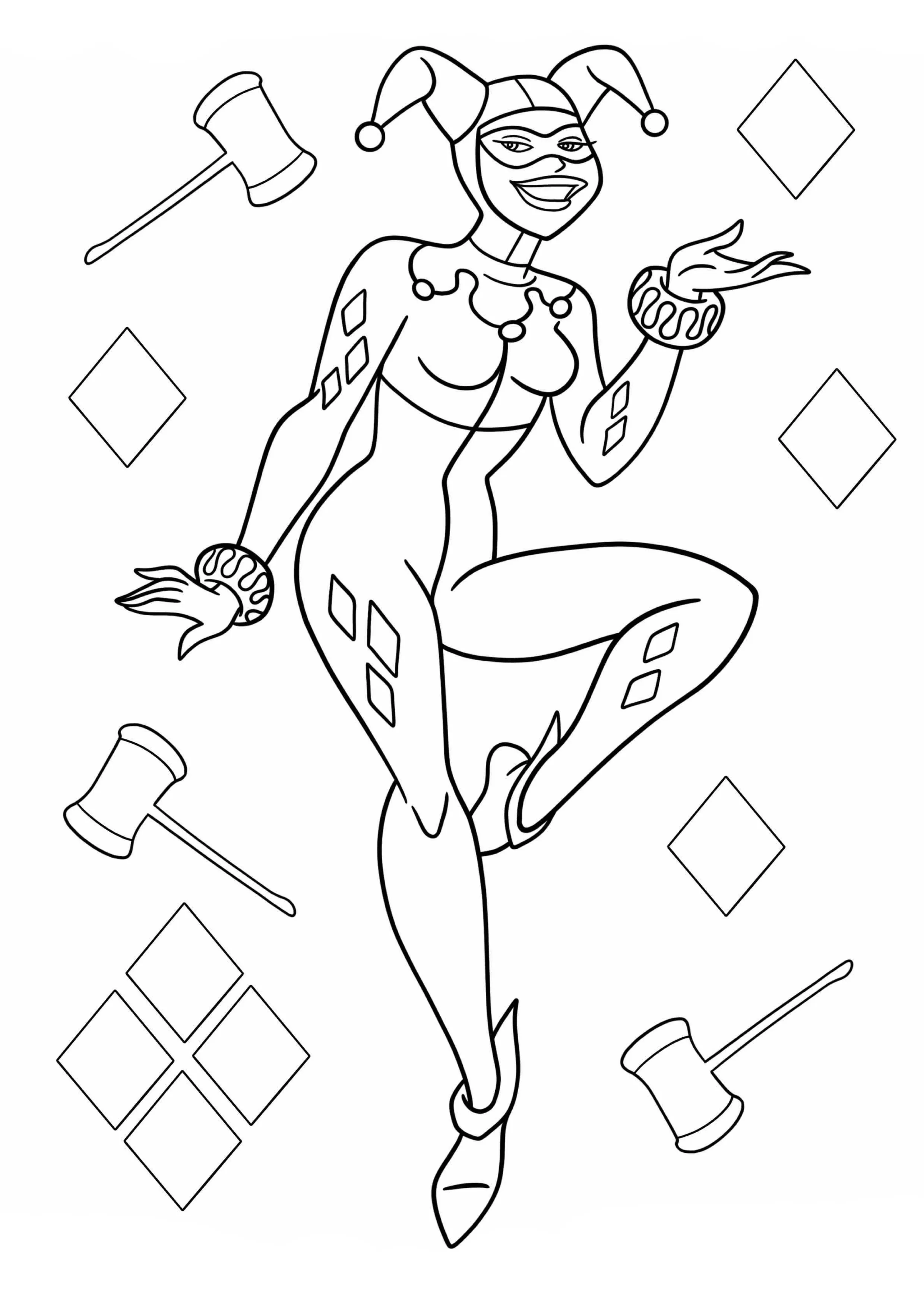 Harley Quinn Coloring Pages – 007