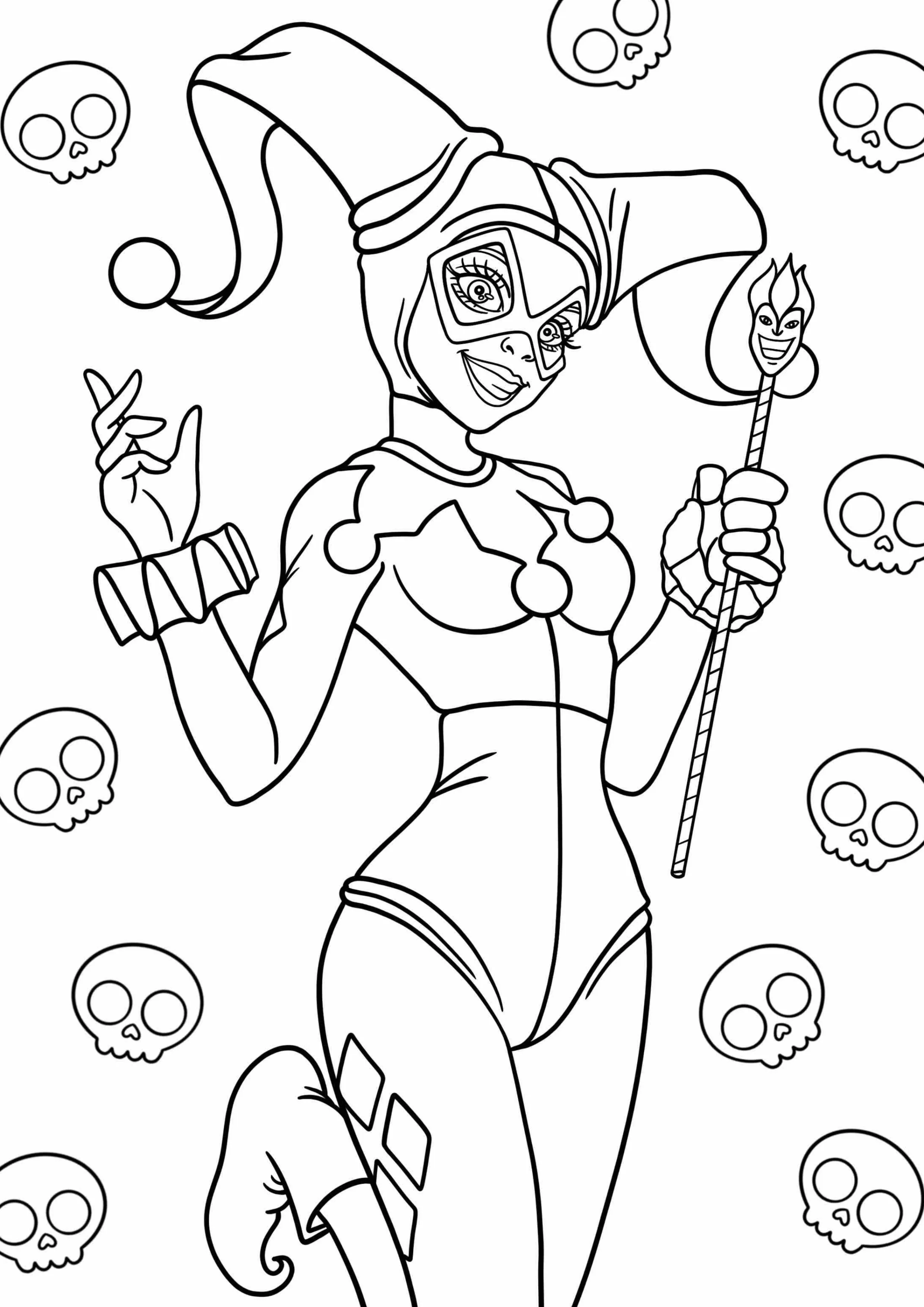 Harley Quinn Coloring Pages – 008