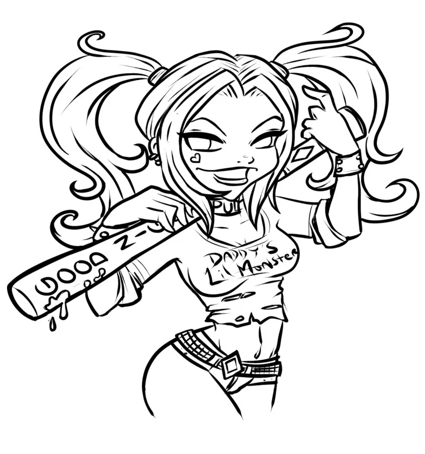 Harley Quinn Coloring Pages – 013