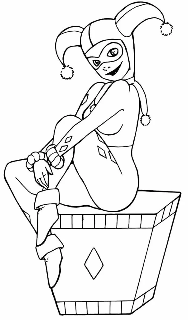 Harley Quinn Coloring Pages – 016