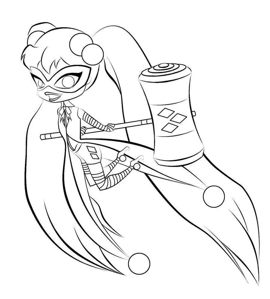 Harley Quinn Coloring Pages – 017