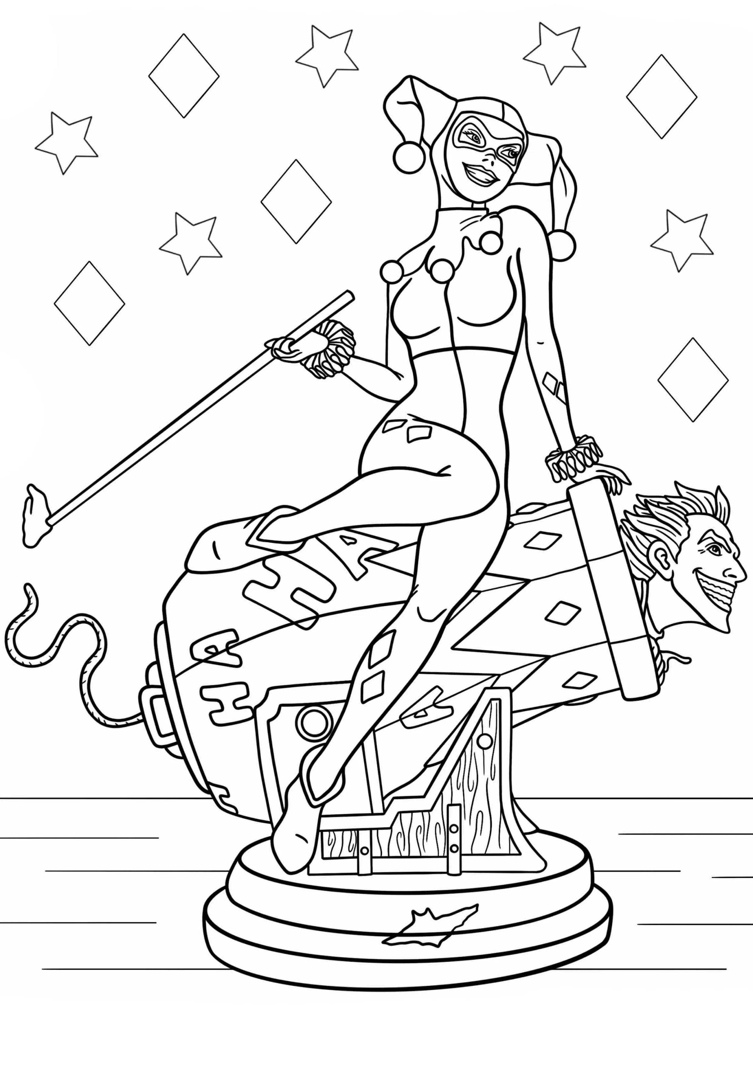 Harley Quinn Coloring Pages – 018