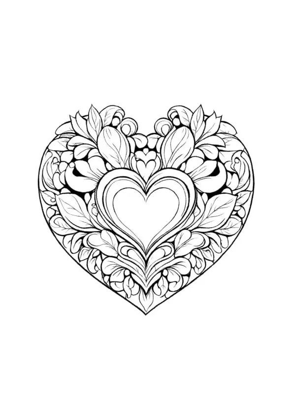 Heart Coloring Pages – 037