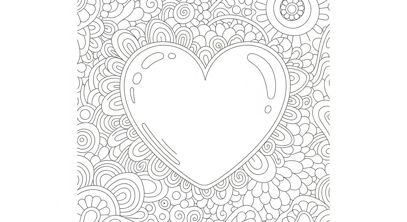 Heart Coloring Pages – 045