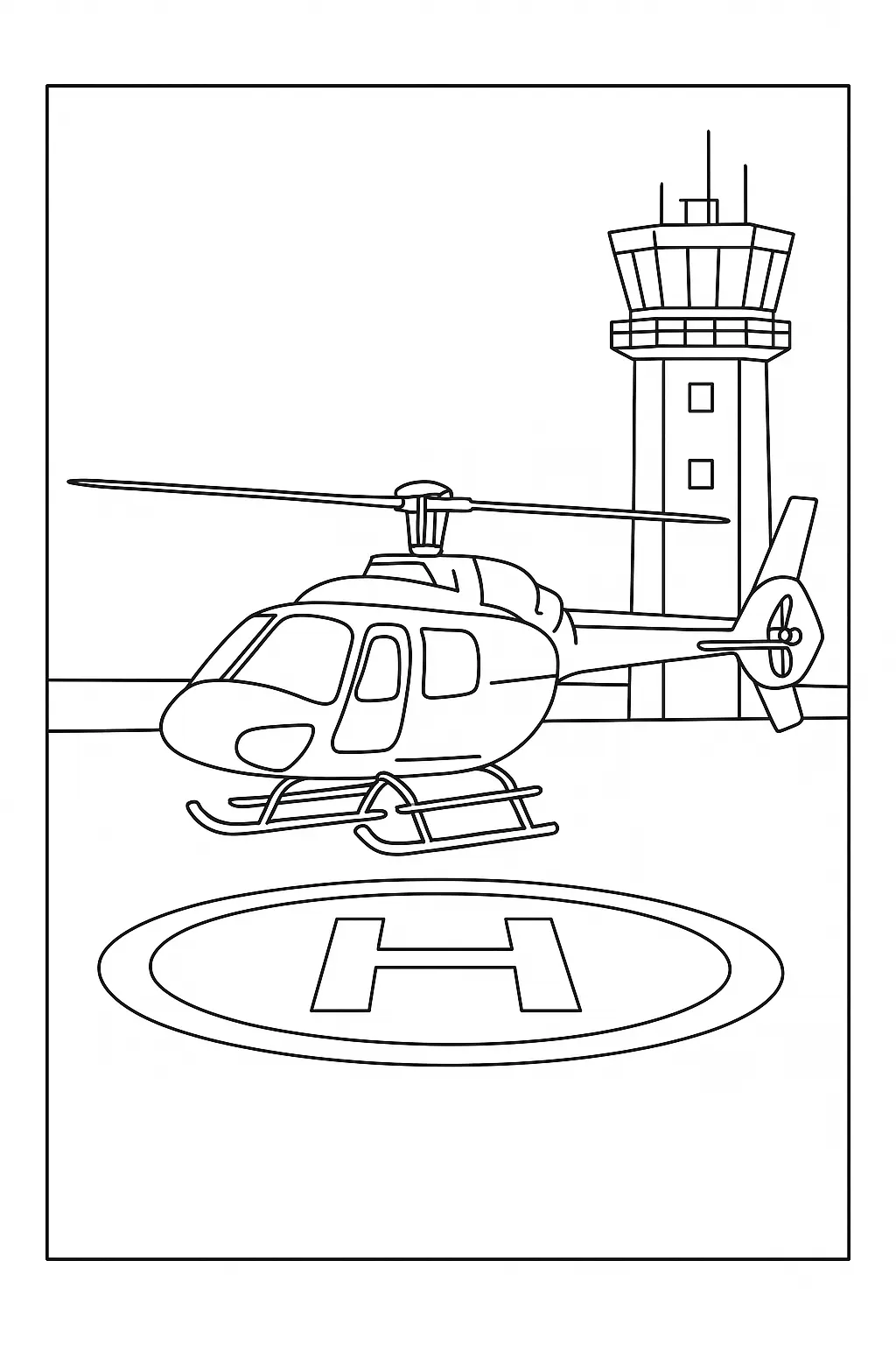 Helicopters Coloring Pages – 018
