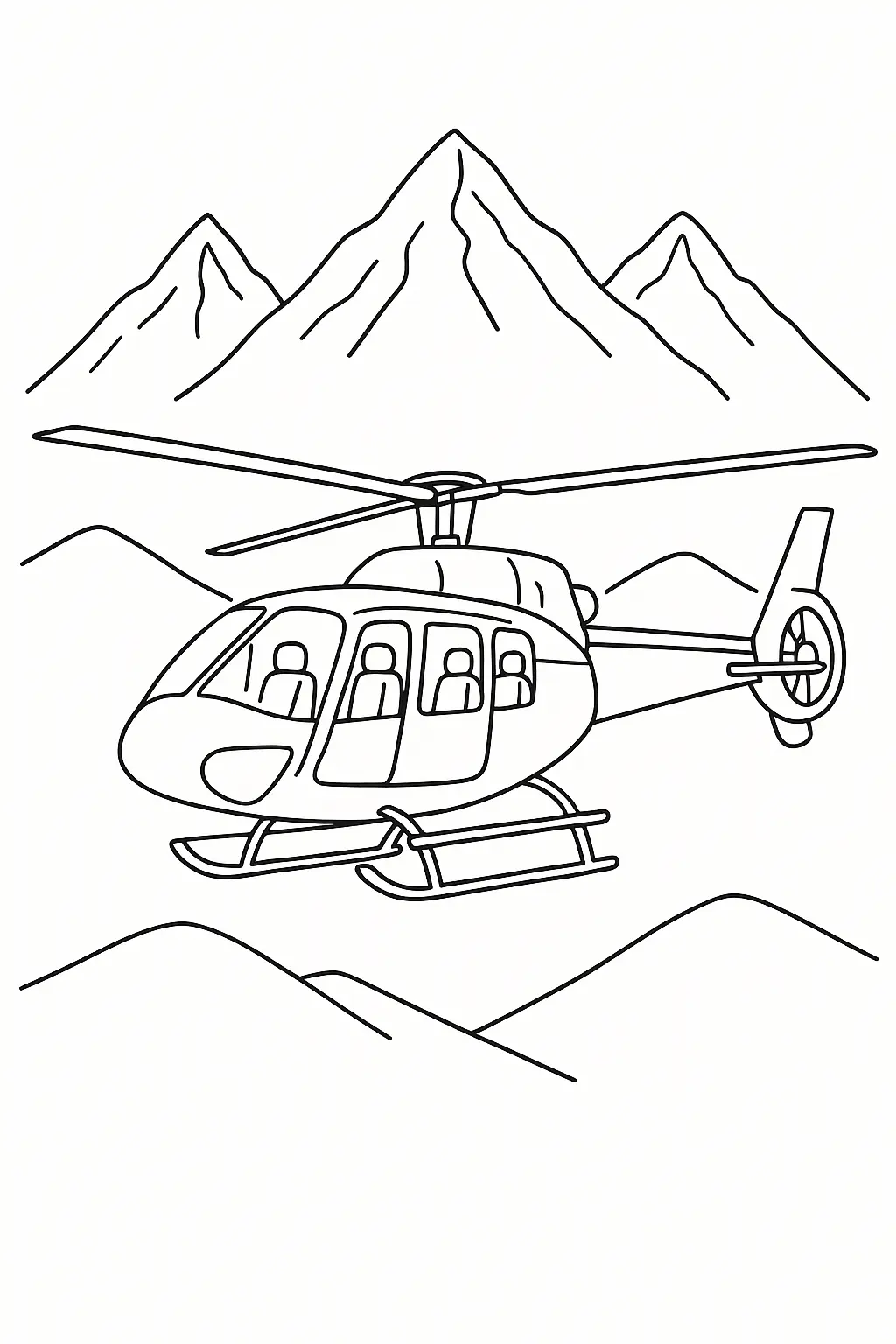 Helicopters Coloring Pages – 021