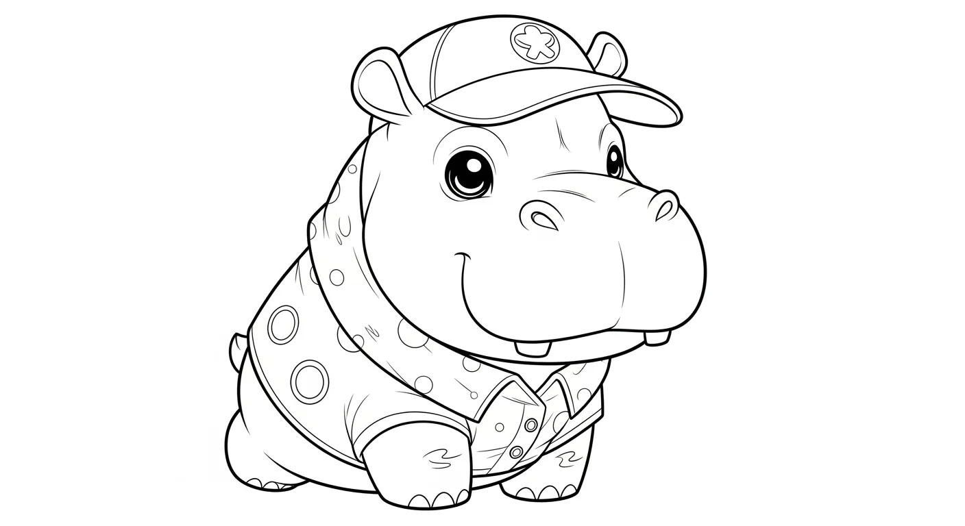Hippopotamus Coloring Pages – 012