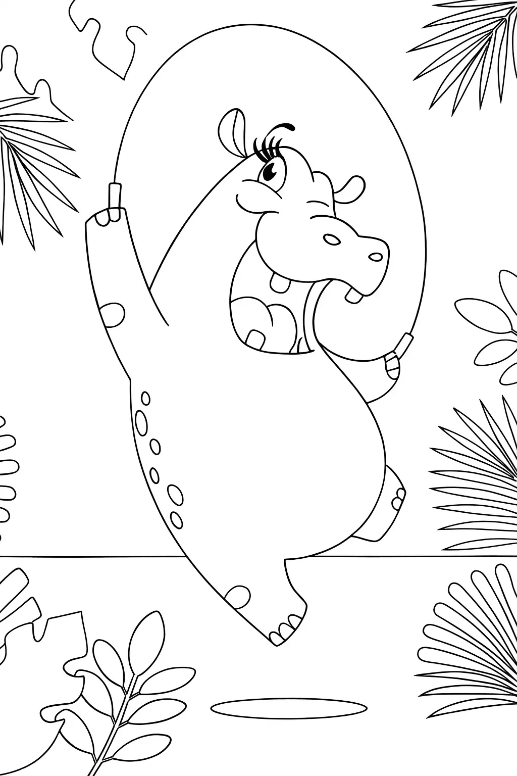 Hippopotamus Coloring Pages – 021