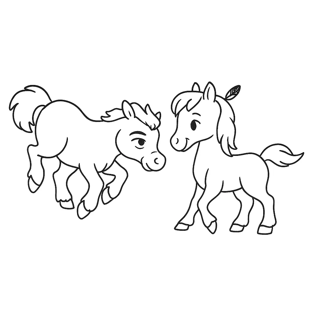 Horses Coloring Pages – 034