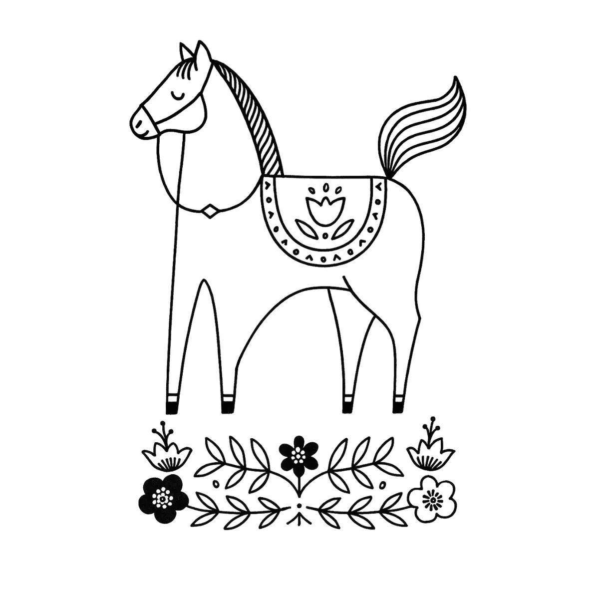 Horses Coloring Pages – 035