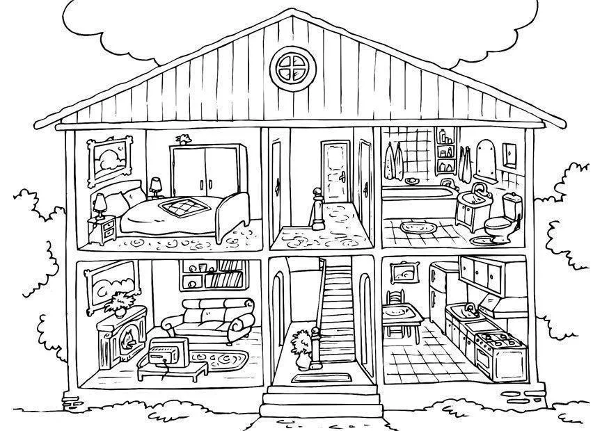 Houses Coloring Pages – 007