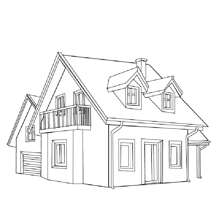 Houses Coloring Pages – 017