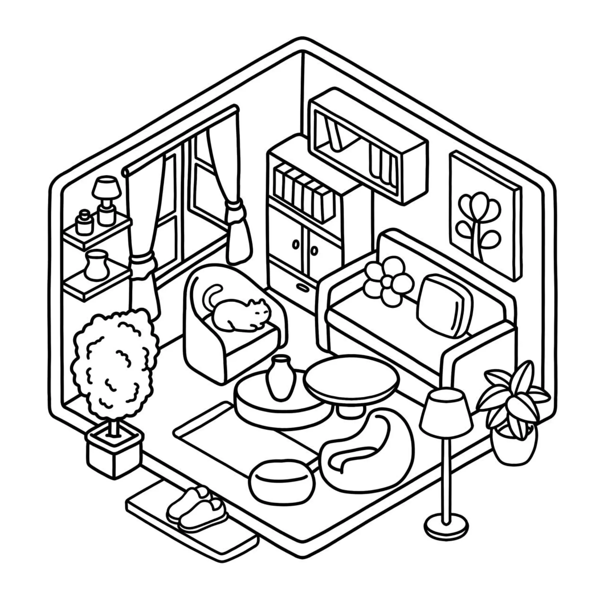 Houses Coloring Pages – 037
