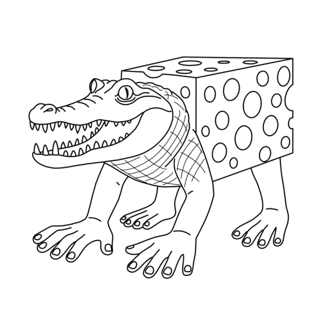 Italian Brainrot Coloring Pages – 023