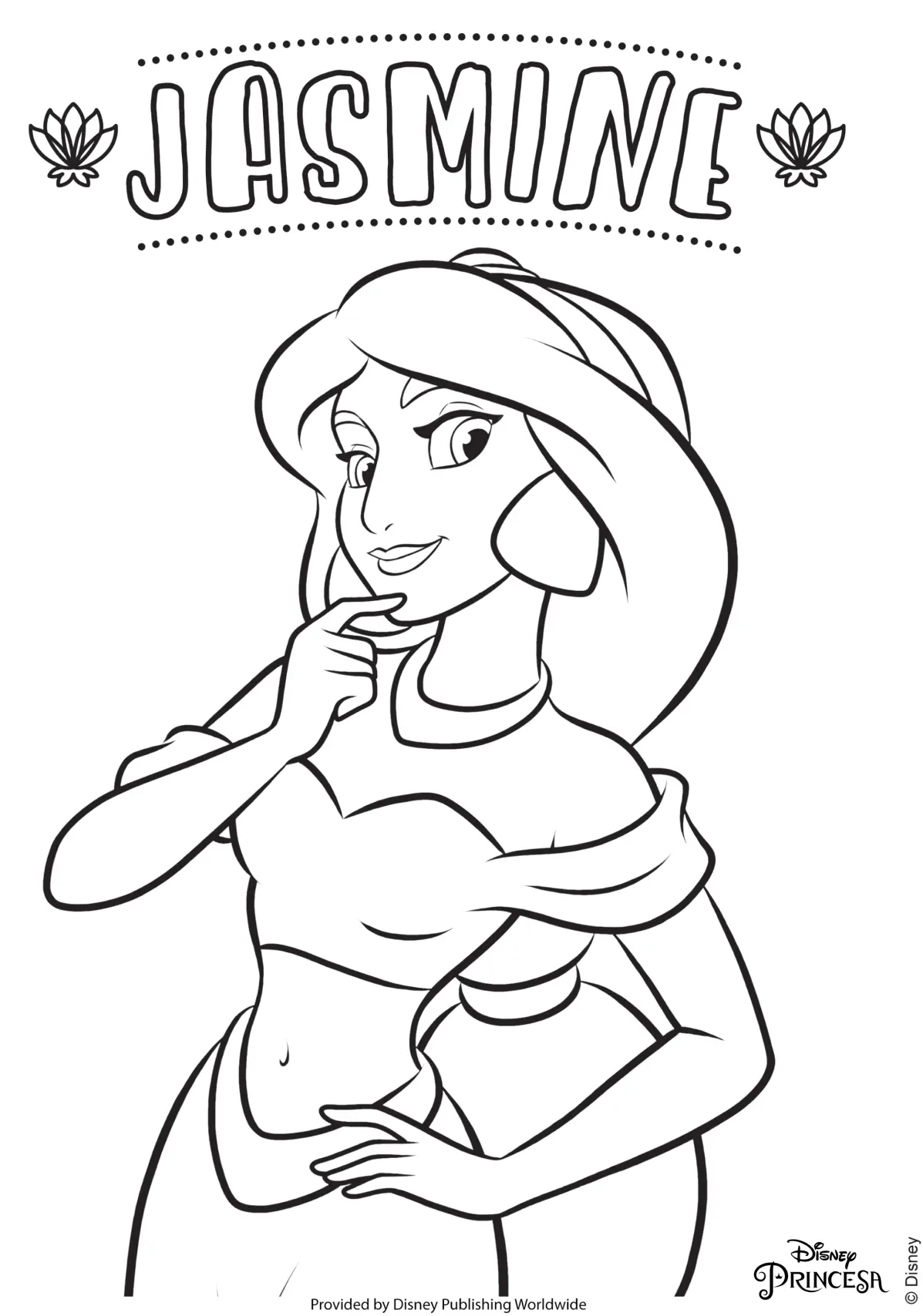 Jasmine Coloring Pages – 007
