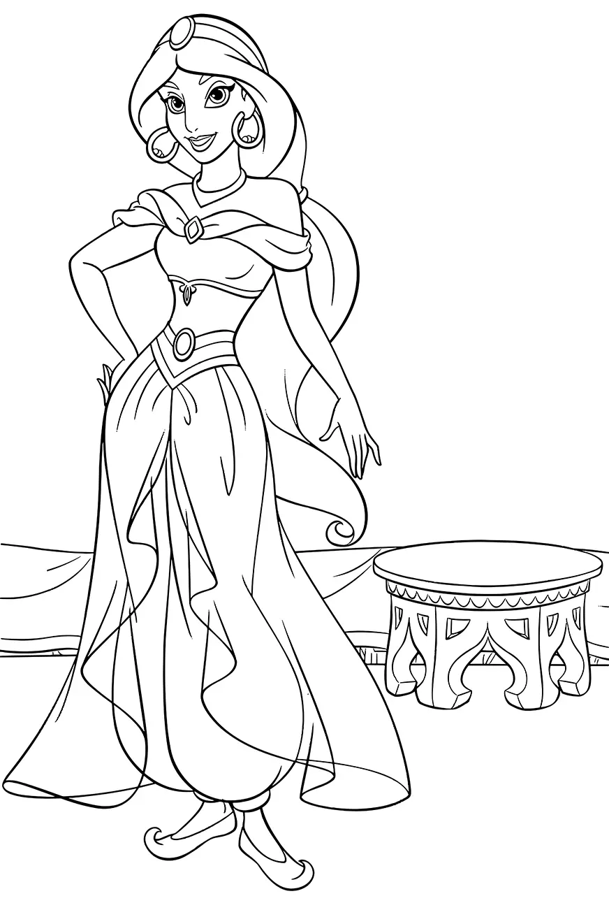 Jasmine Coloring Pages – 009