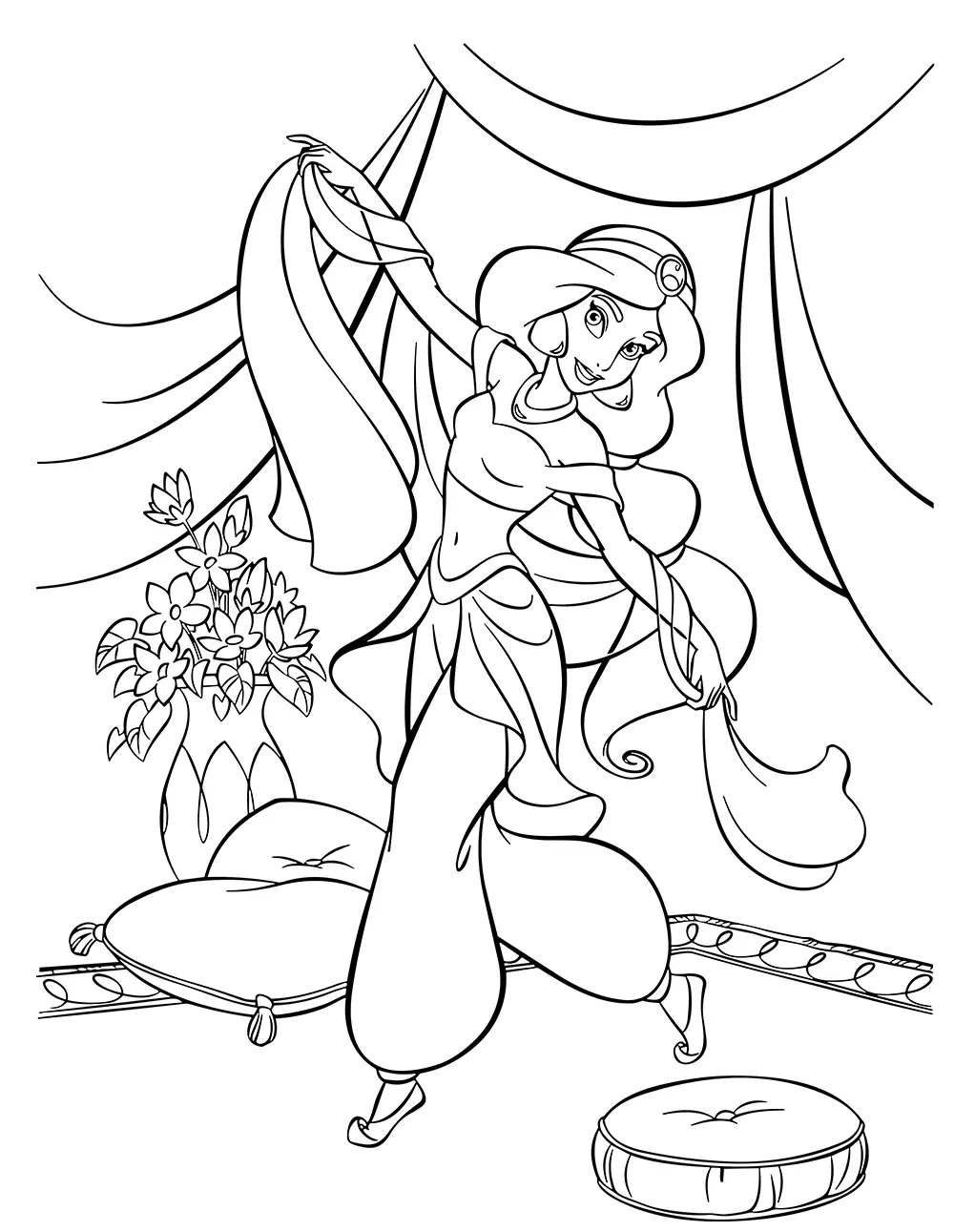 Jasmine Coloring Pages – 011