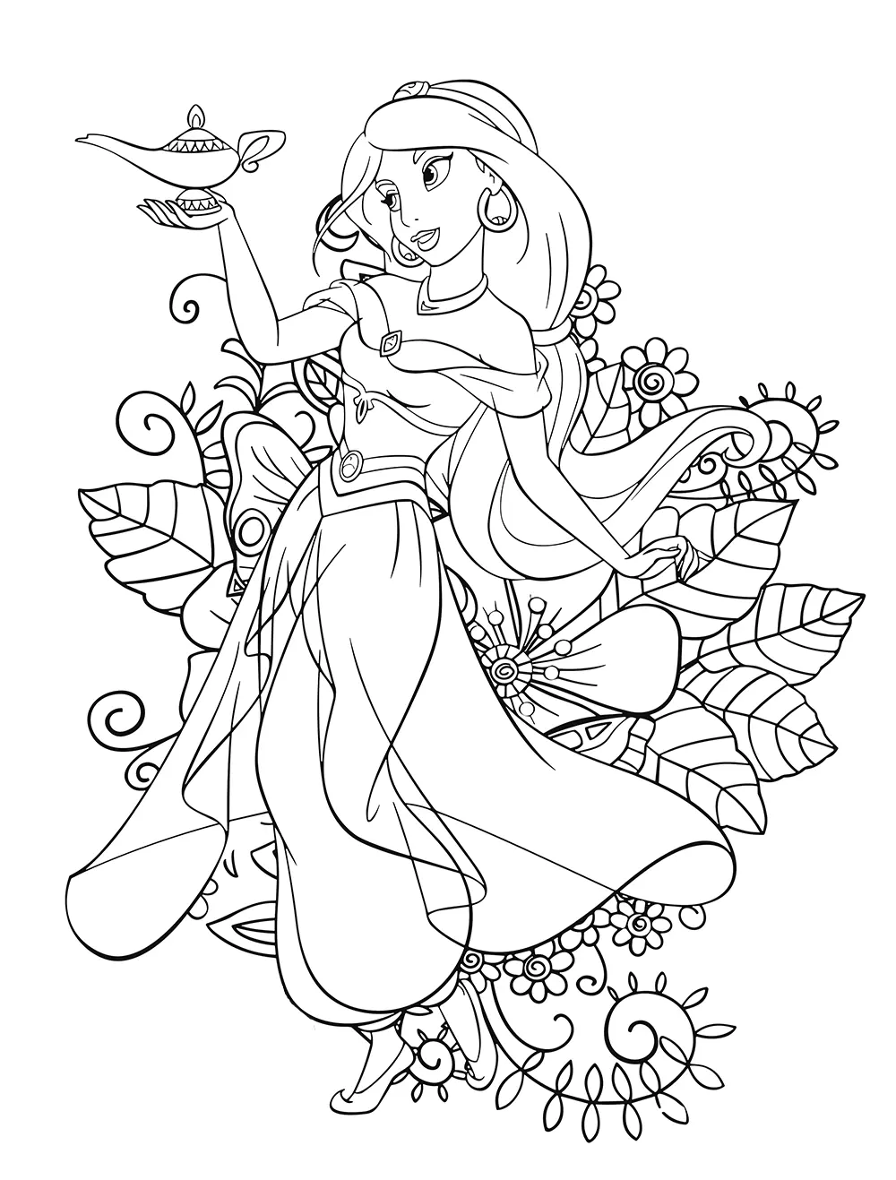 Jasmine Coloring Pages – 013