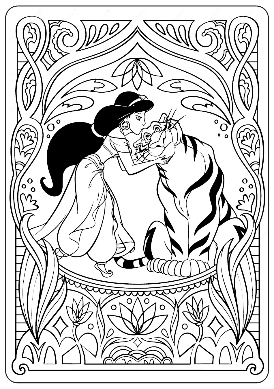 Jasmine Coloring Pages – 018