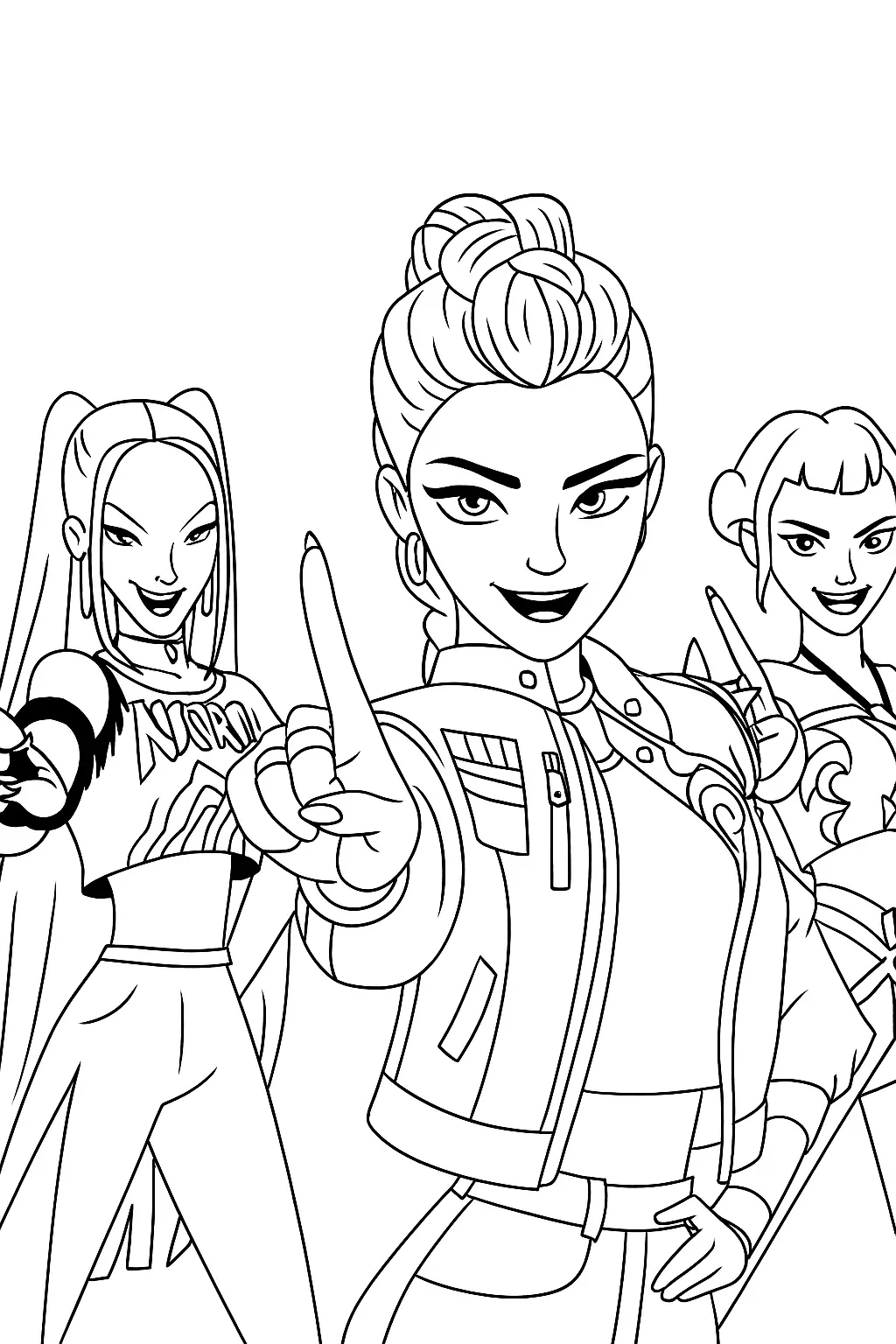 K Pop Warriors Coloring Pages – 008