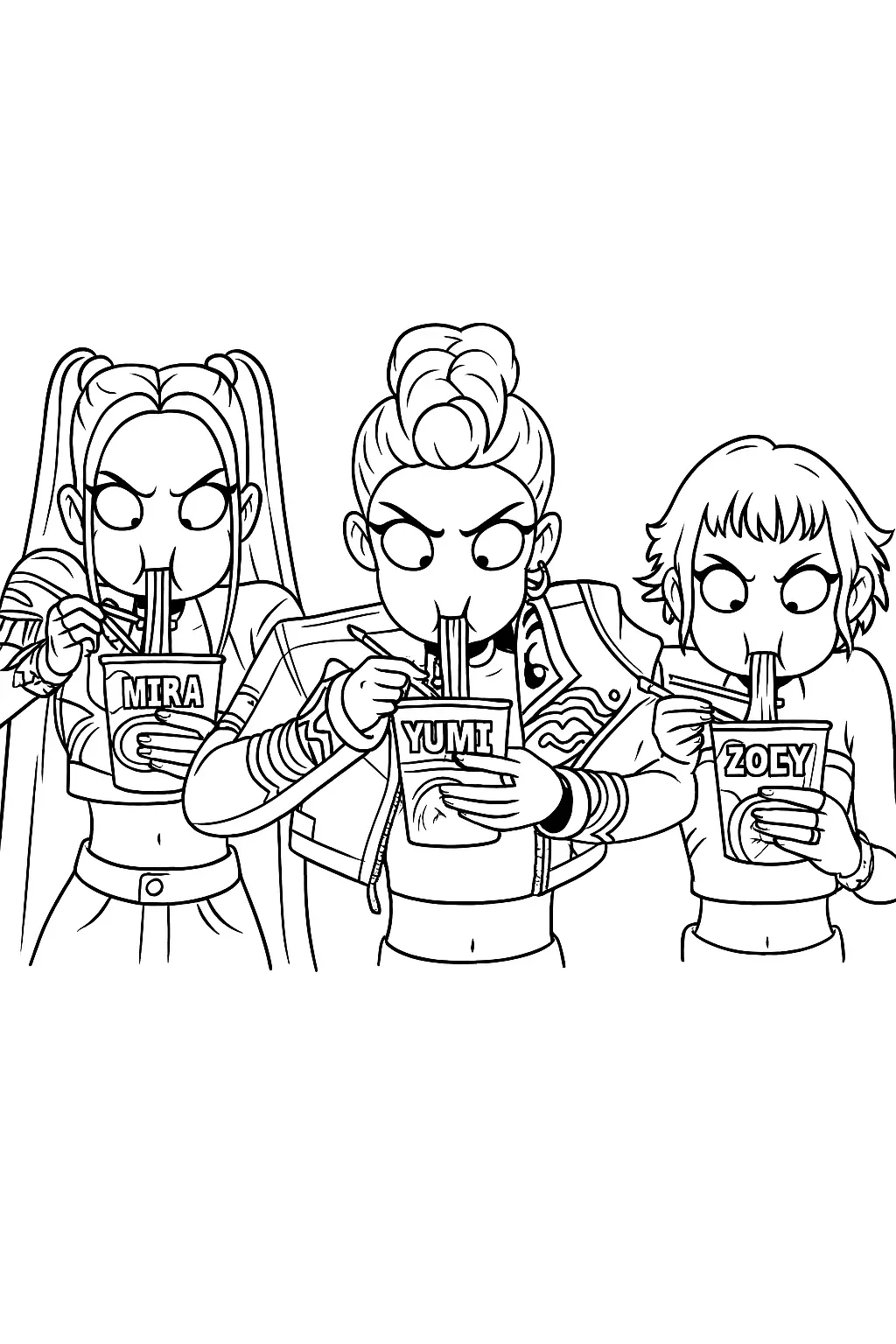 K Pop Warriors Coloring Pages – 010