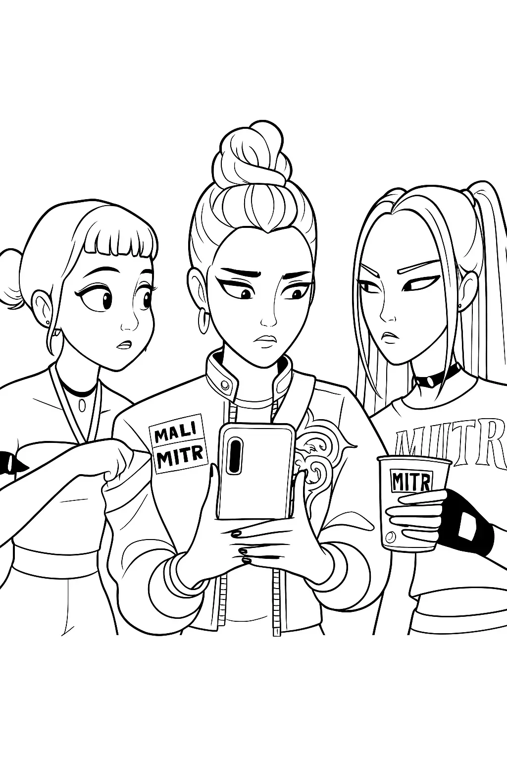 K Pop Warriors Coloring Pages – 012