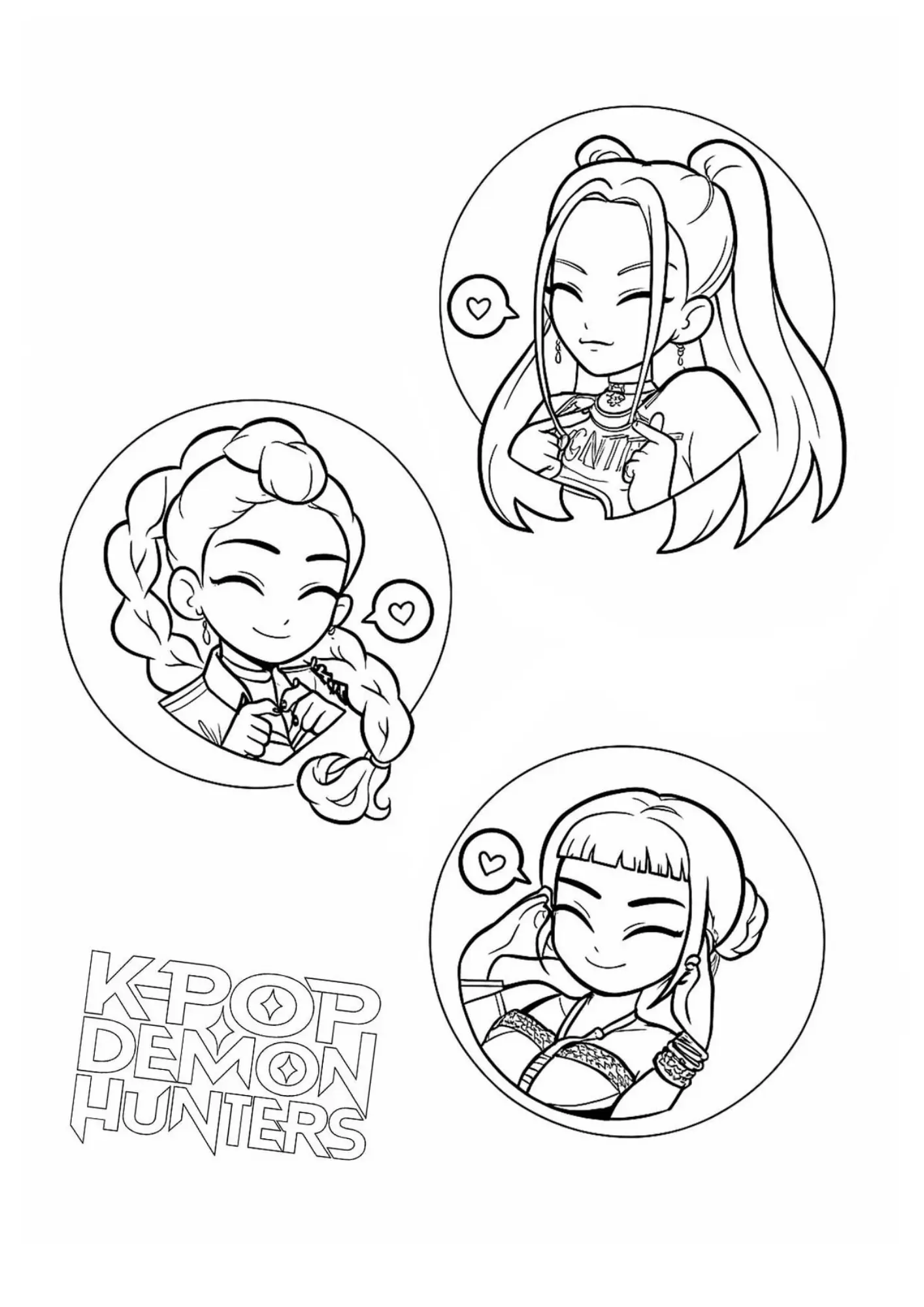 K Pop Warriors Coloring Pages – 022