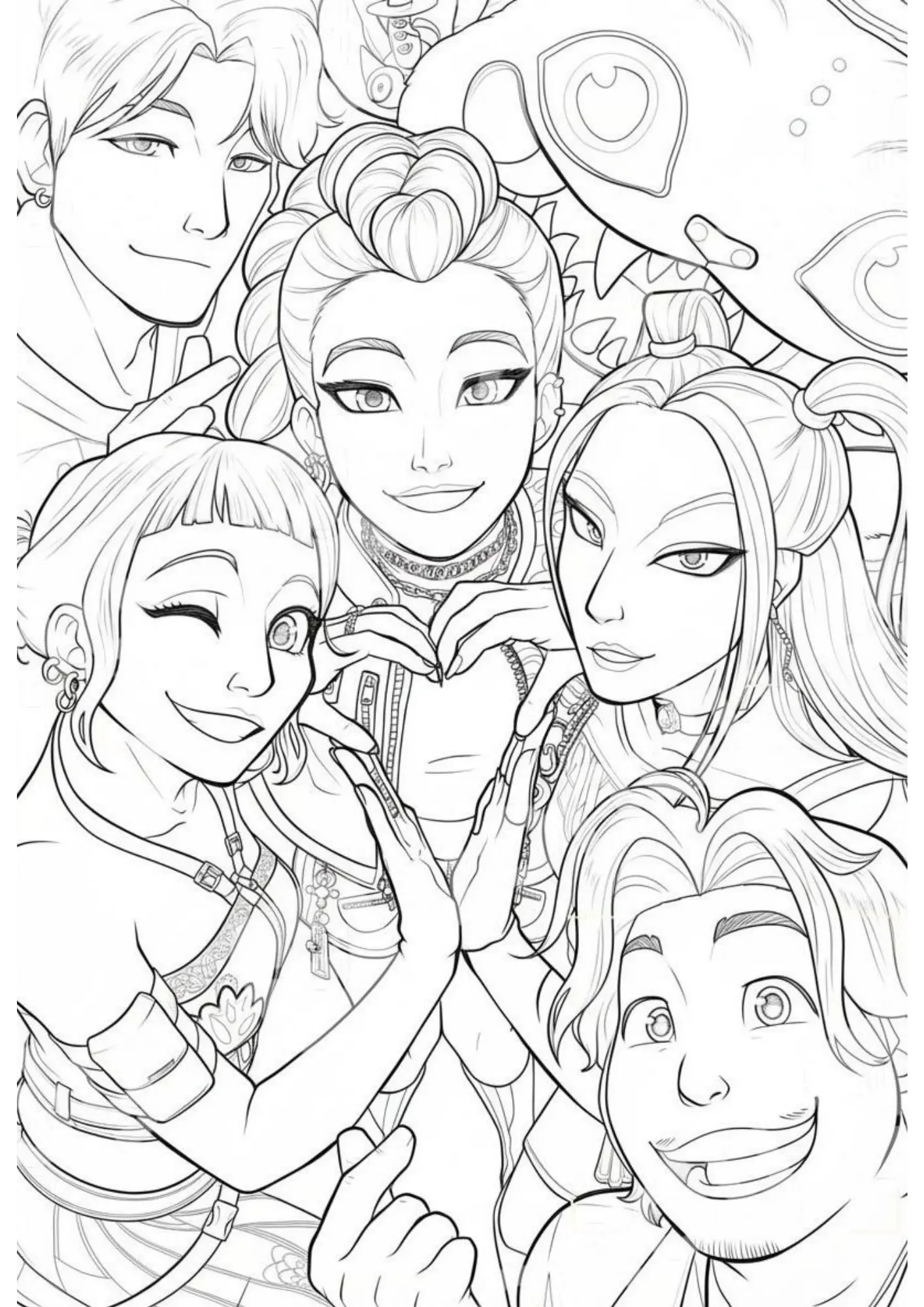 K Pop Warriors Coloring Pages – 024