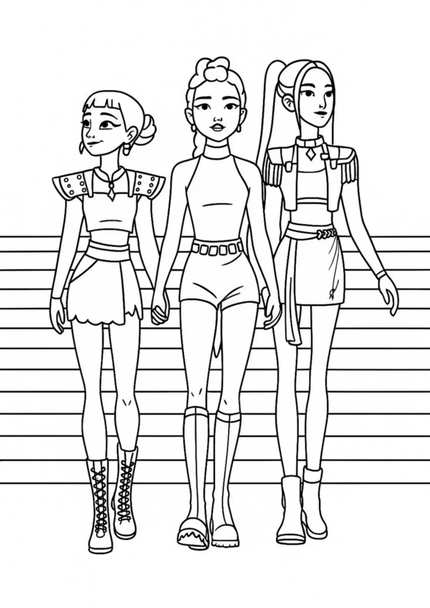 K Pop Warriors Coloring Pages – 026
