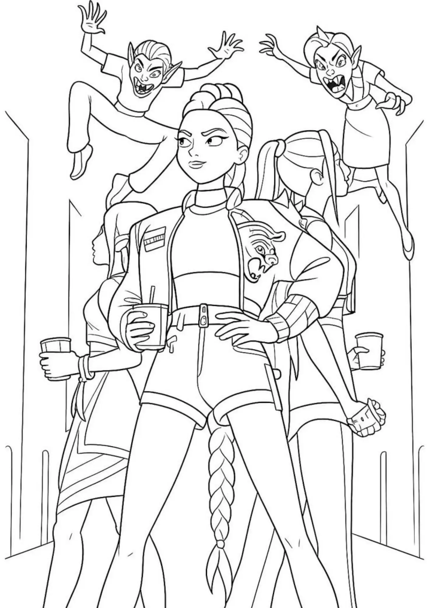 K Pop Warriors Coloring Pages – 030