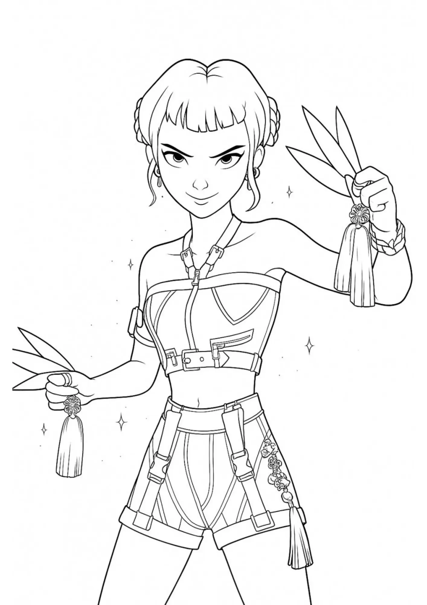 K Pop Warriors Coloring Pages – 035