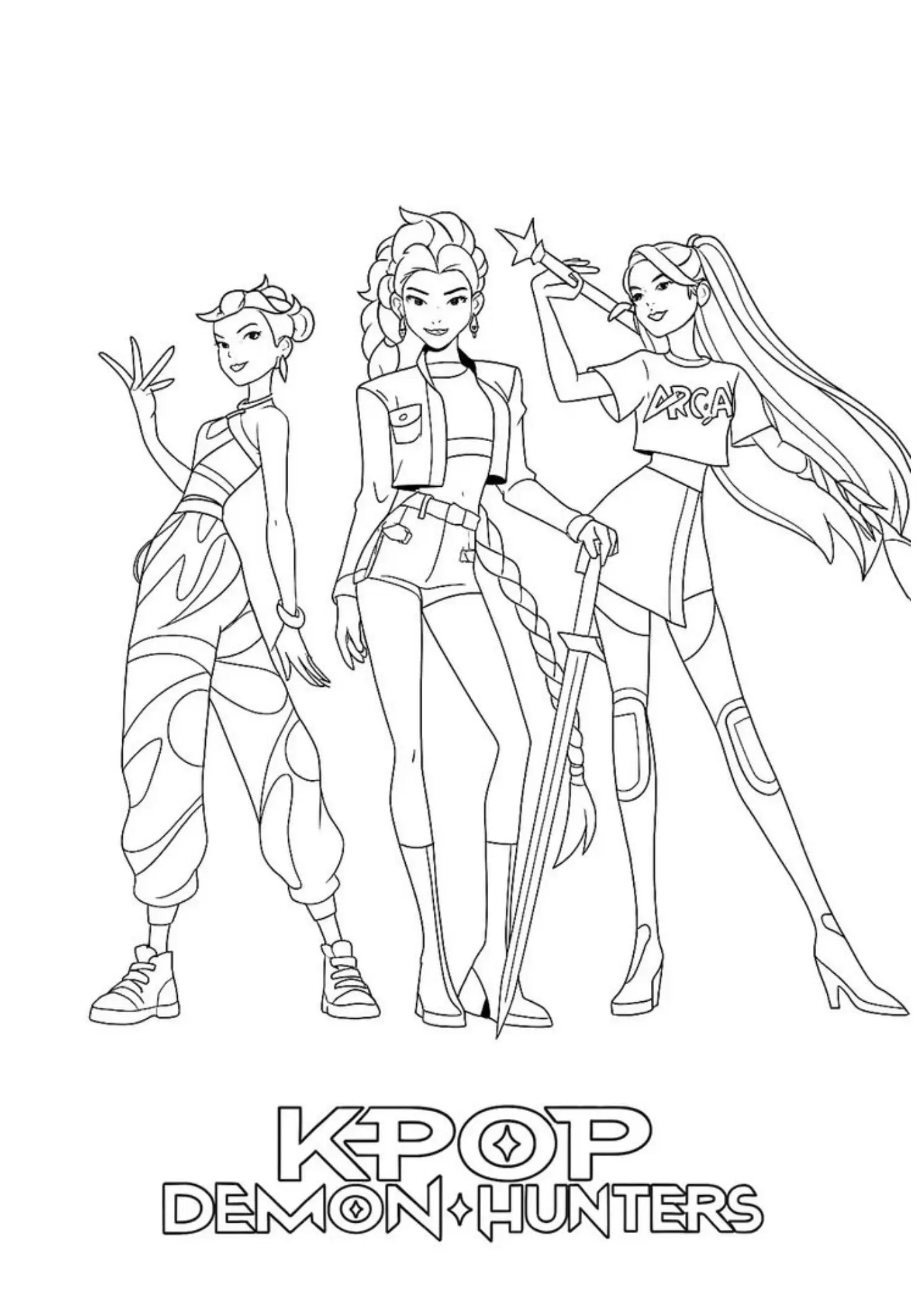 K Pop Warriors Coloring Pages – 039
