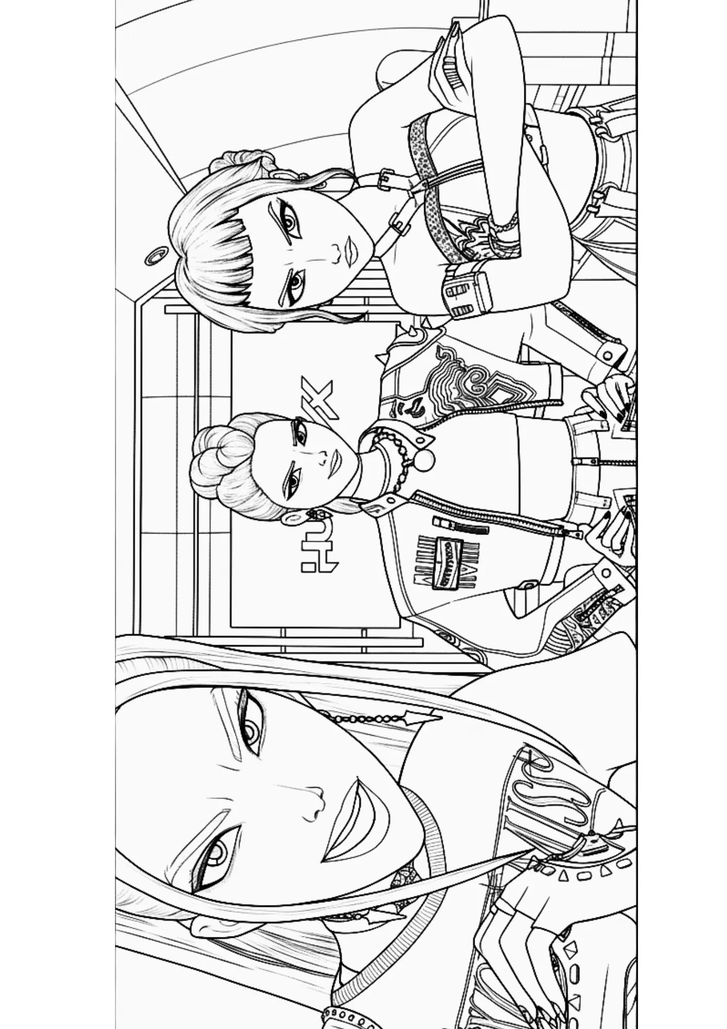 K Pop Warriors Coloring Pages – 043