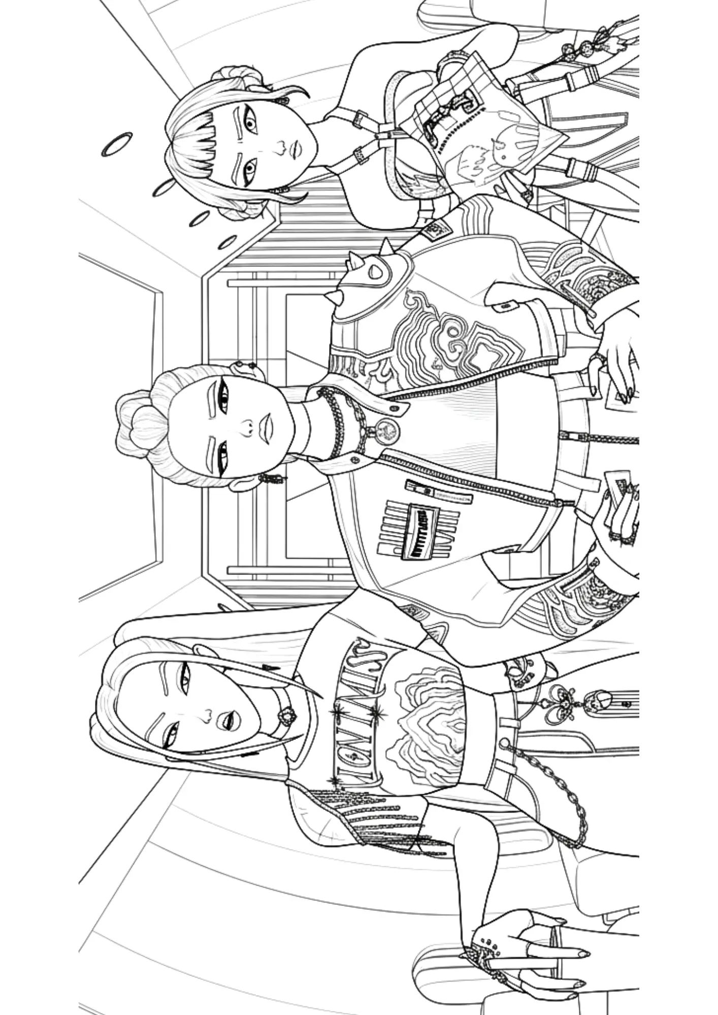 K Pop Warriors Coloring Pages – 044