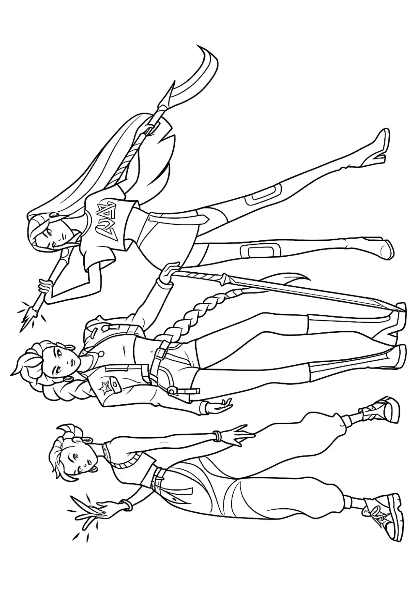 K Pop Warriors Coloring Pages – 045