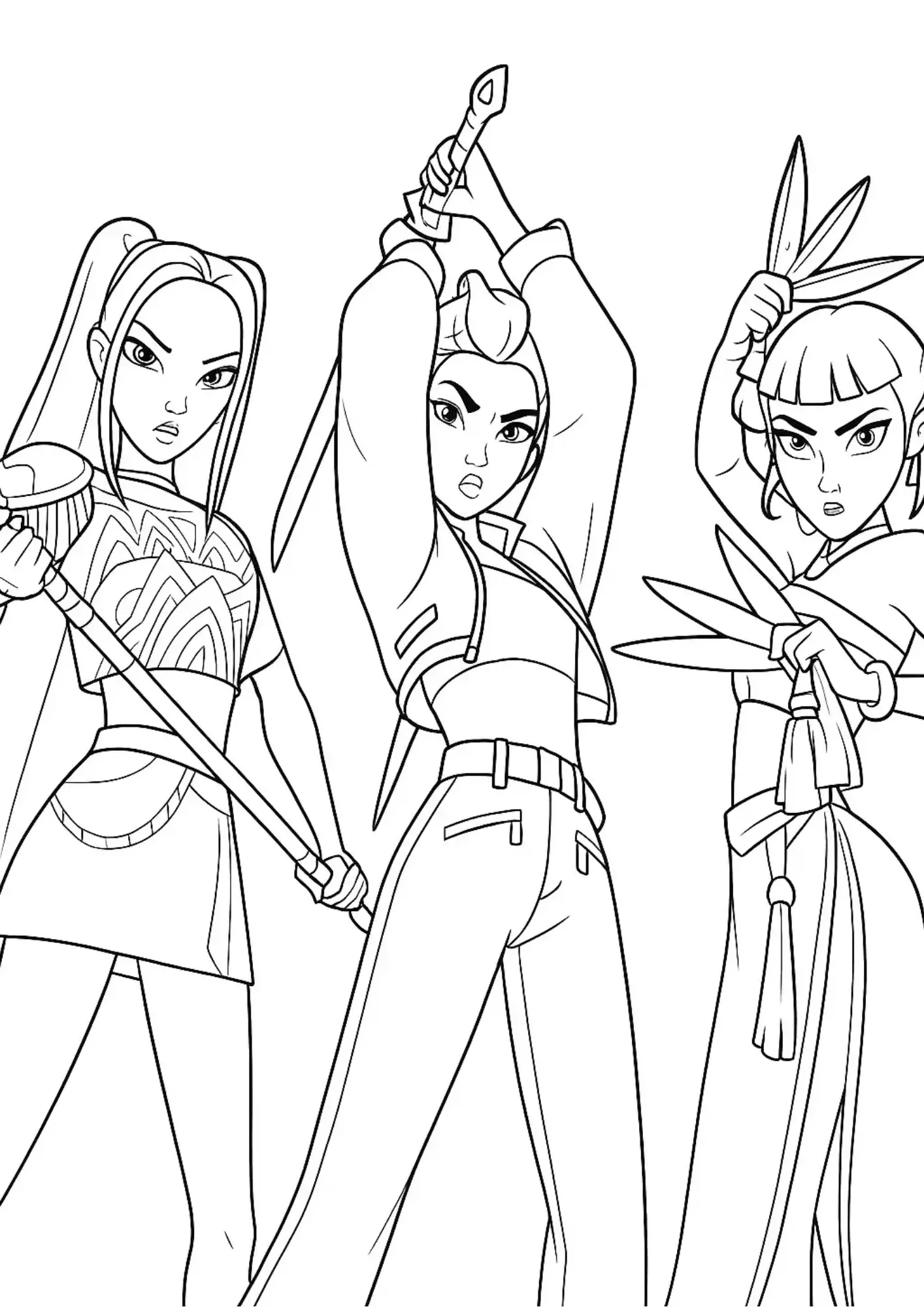 K Pop Warriors Coloring Pages – 046