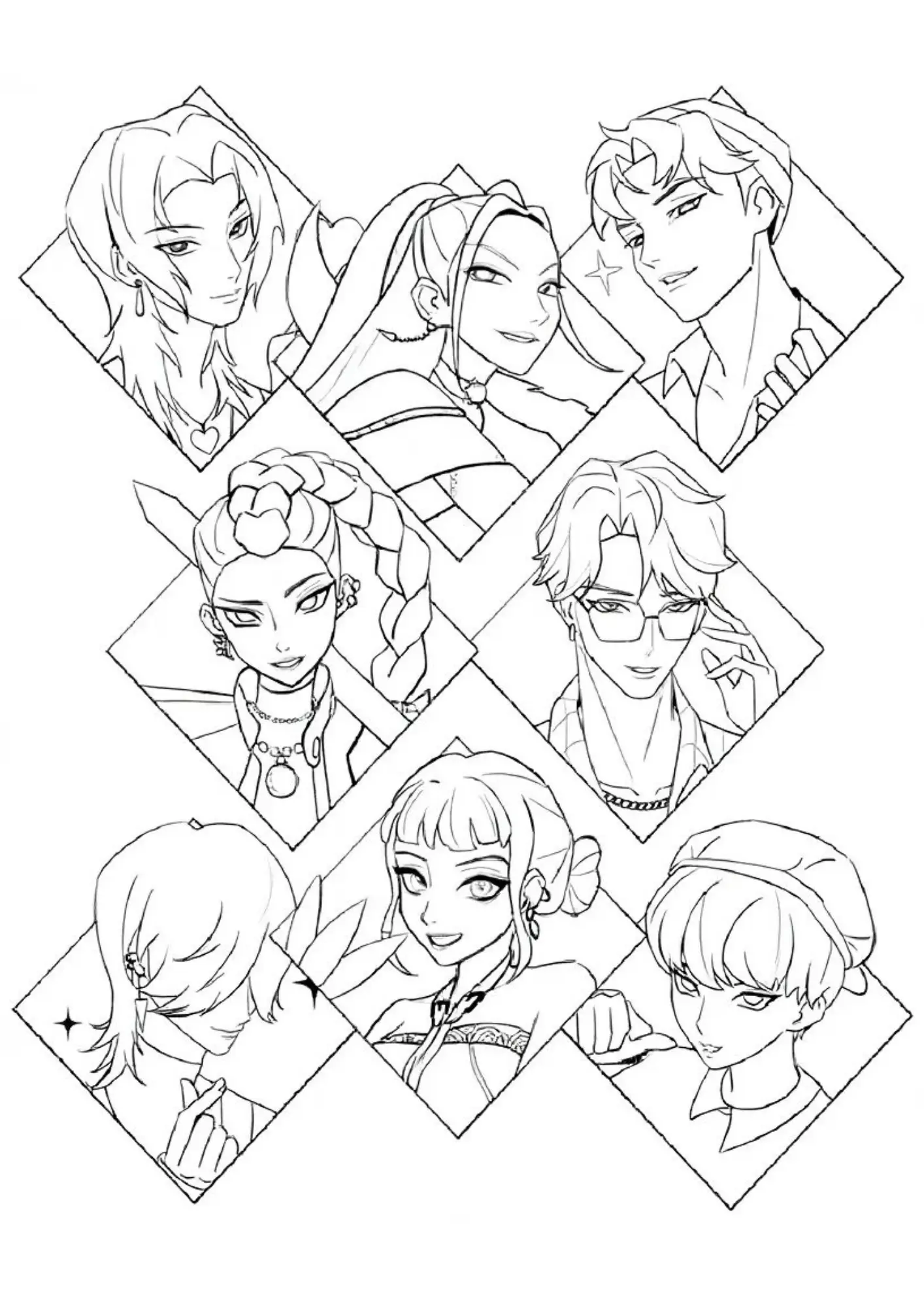K Pop Warriors Coloring Pages – 050