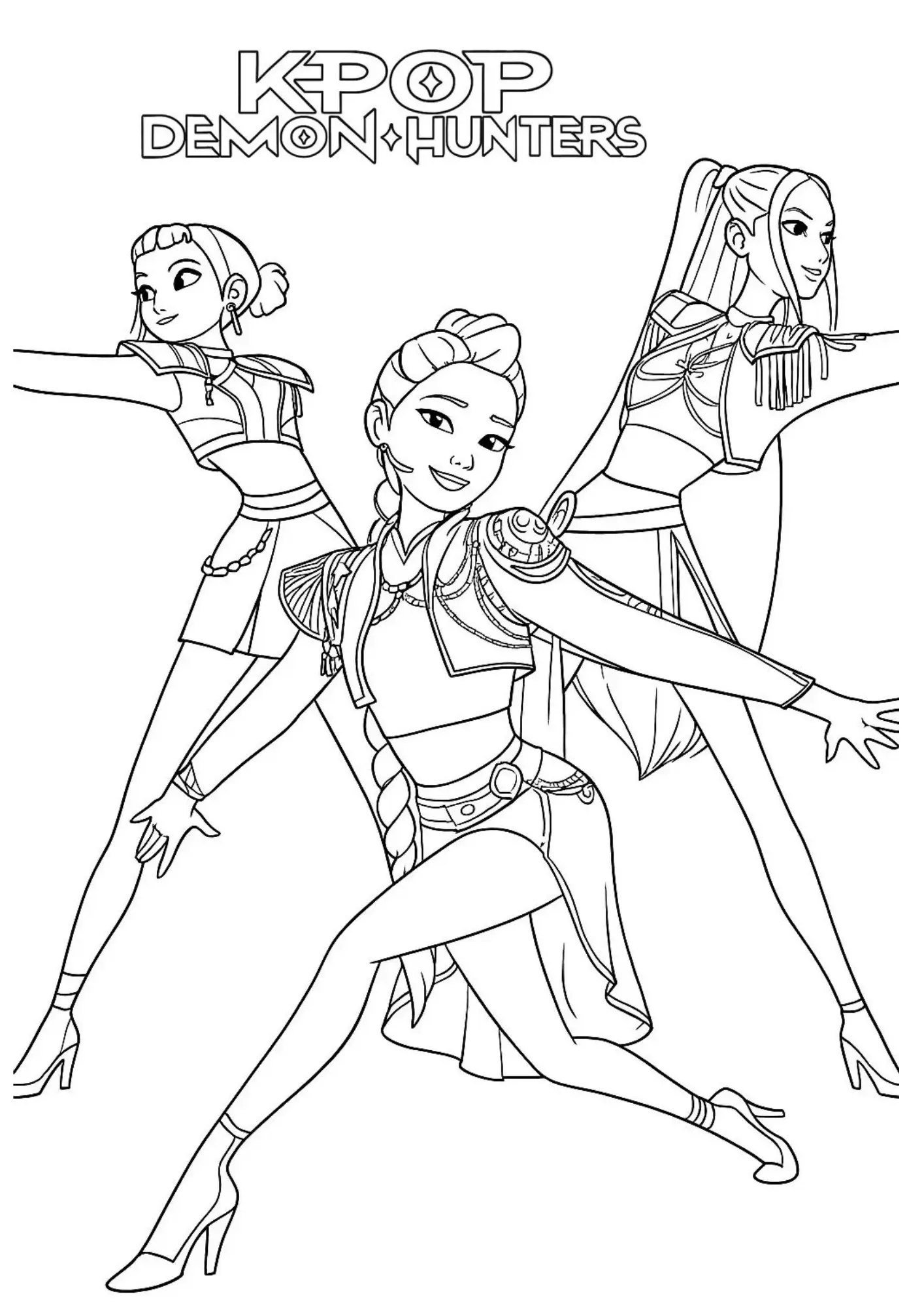 K Pop Warriors Coloring Pages – 052
