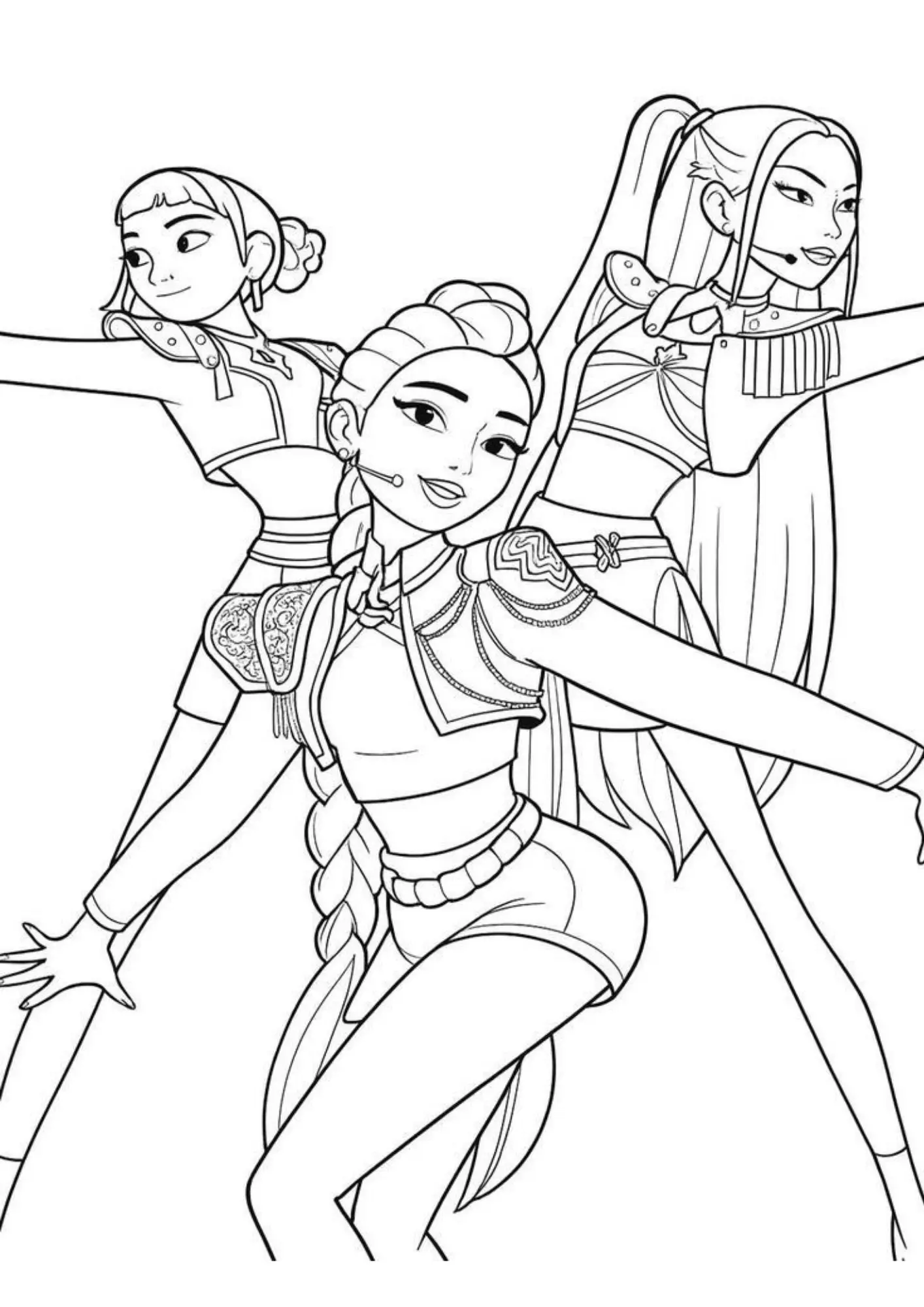 K Pop Warriors Coloring Pages – 054