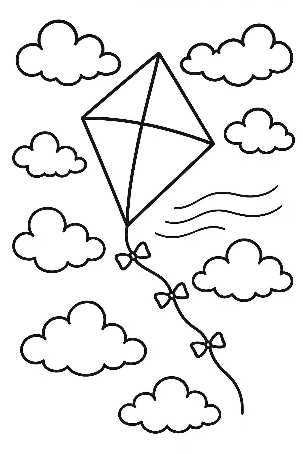 Kite Coloring Pages – 014