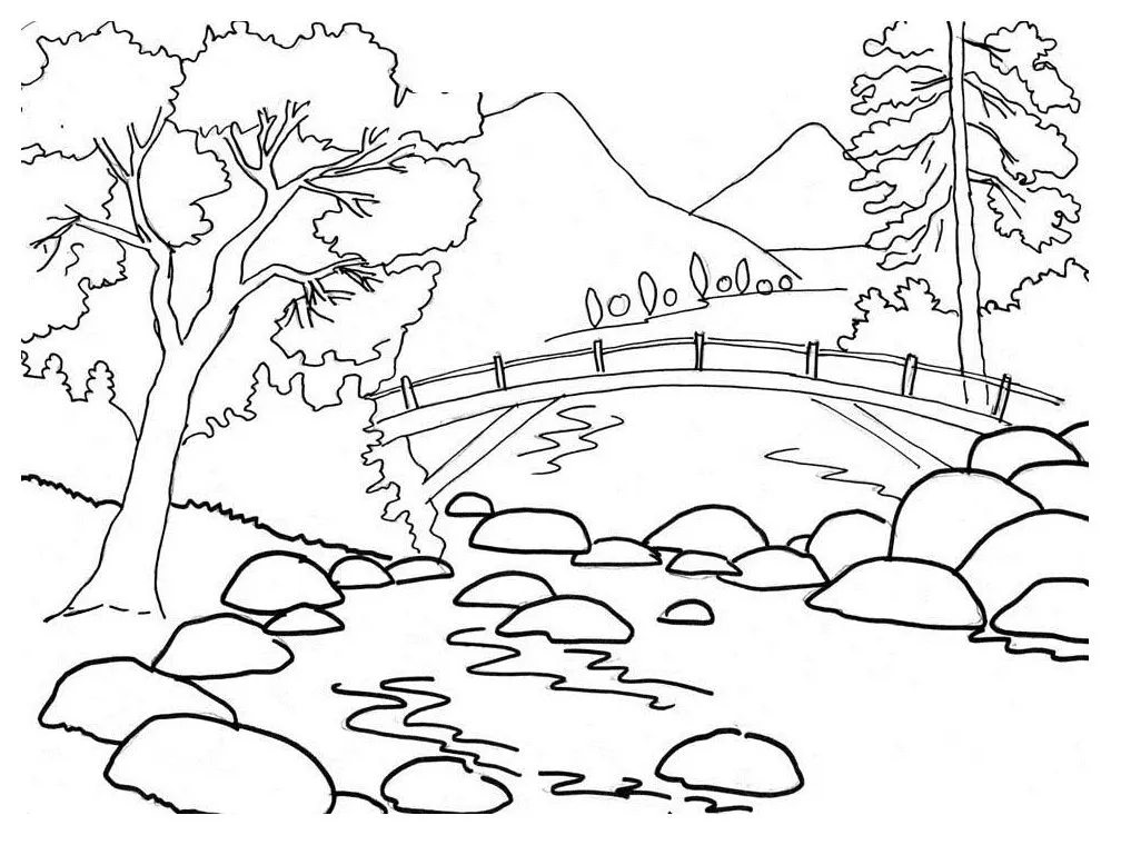 Landscapes Coloring Pages – 008