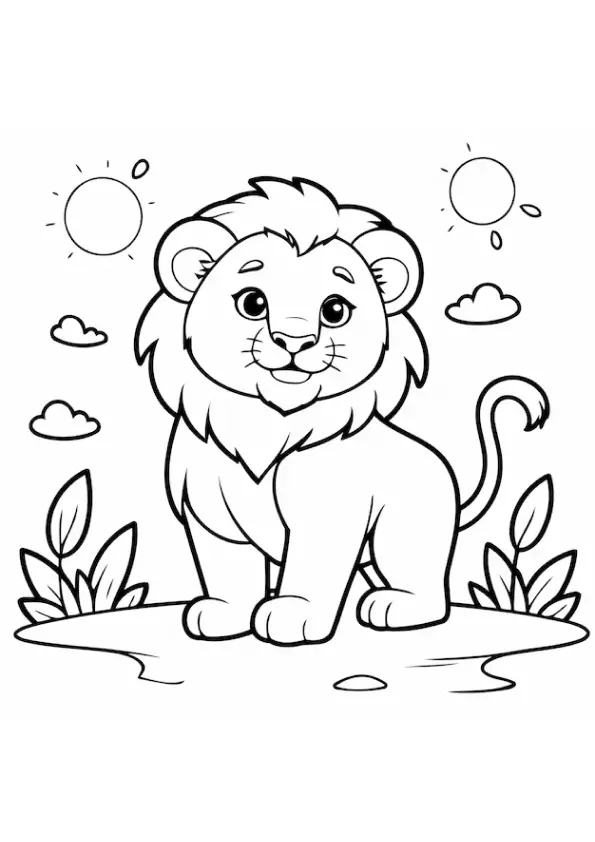 Lions Coloring Pages – 017