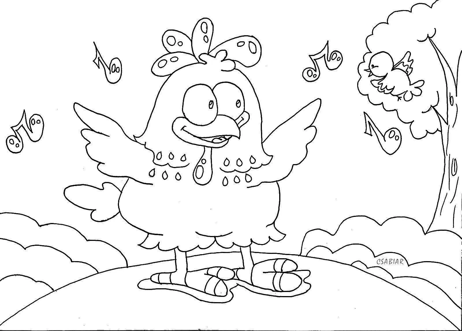 Lottie Dottie Chicken Coloring Pages – 003