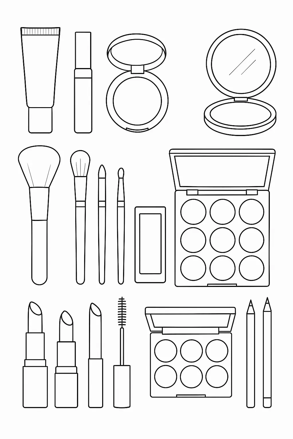 Makeup Coloring Pages – 010