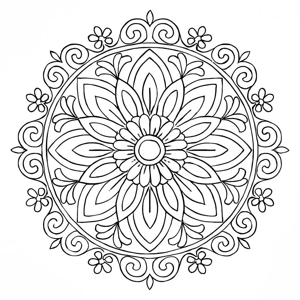 Mandala Coloring Pages – 019